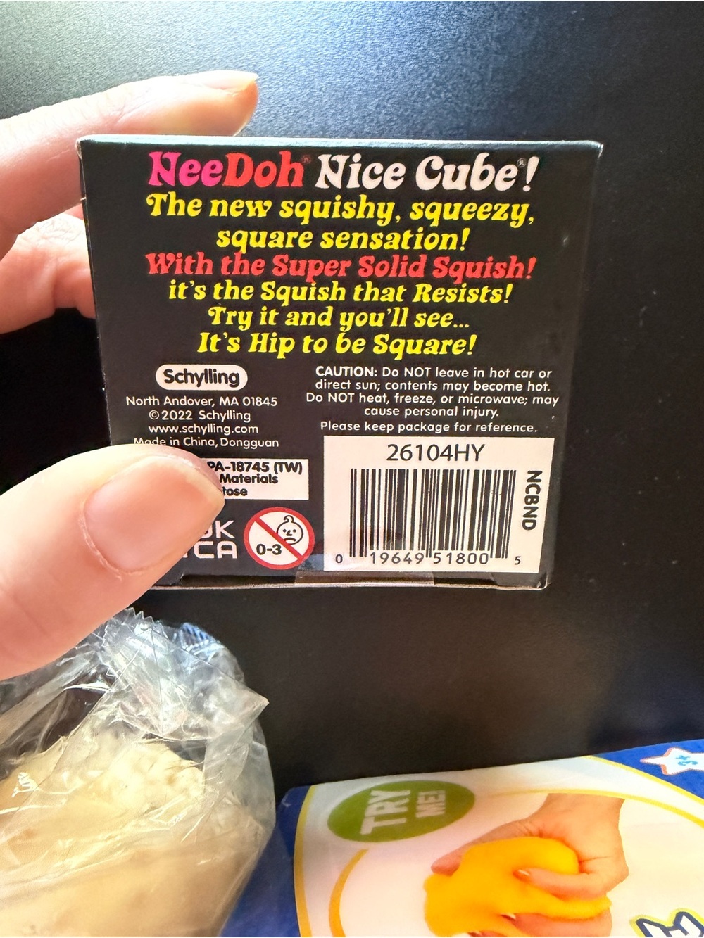 Lot of 3 New Jumbo Squishy Peanut Squeeze Cheese Nee Doh Nice Cube Toymendous - Picture 6 of 7
